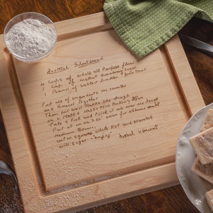 Engraved Recipe Maple Board | Personalized Recipe |  12 x 8