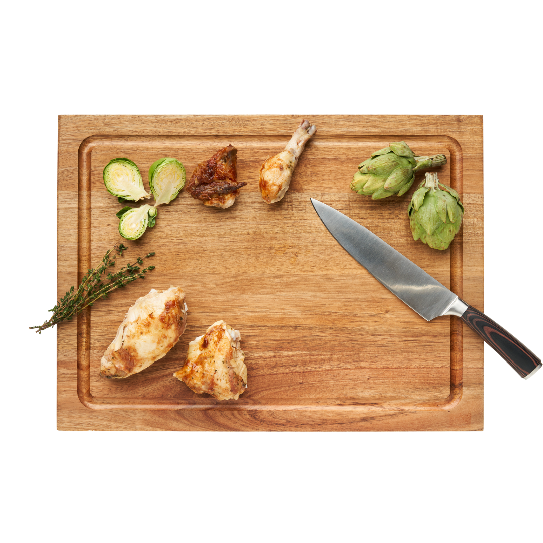 Carv'd Chef Knife & Board Acacia Wood | Blank | 18 x 12"