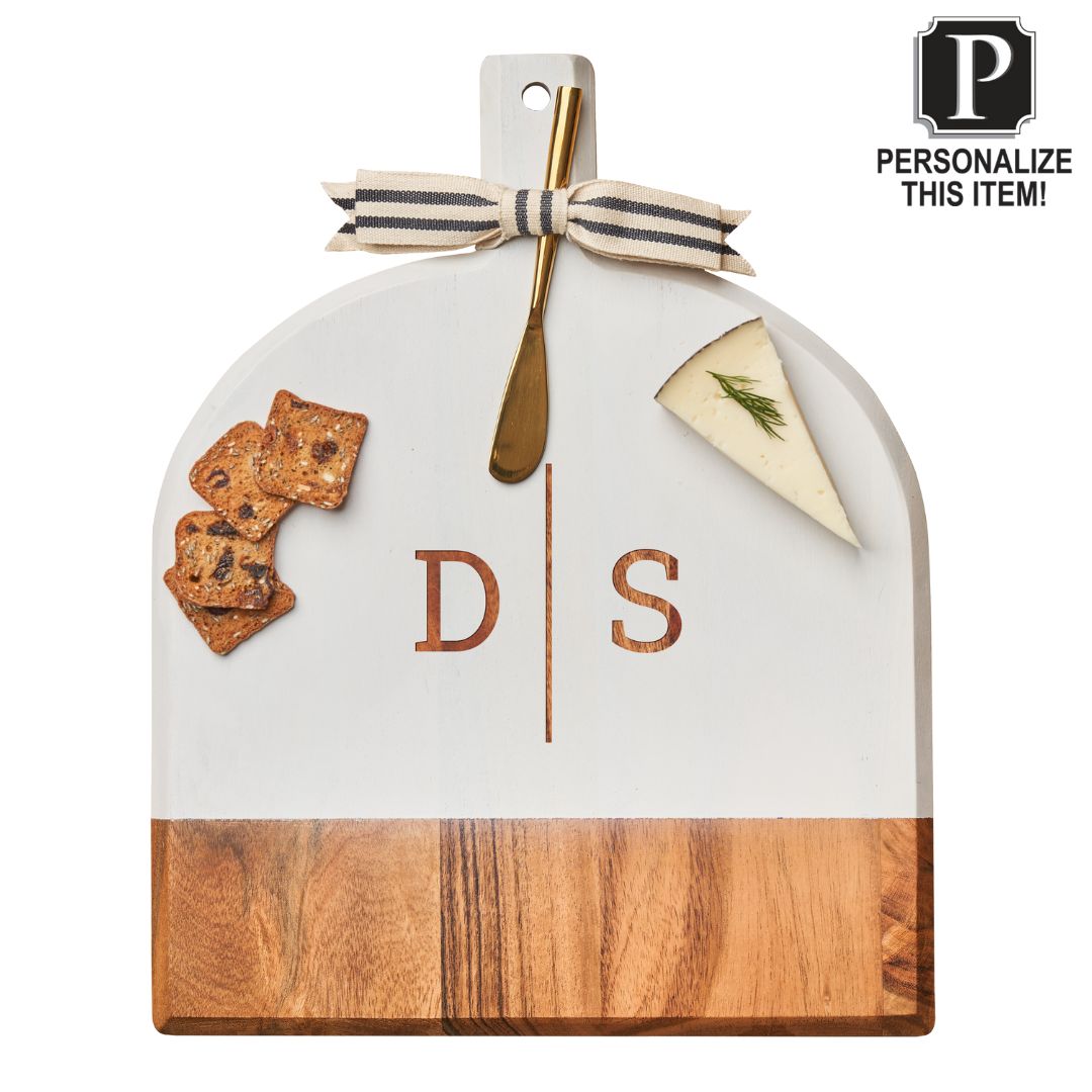 Personalized Acacia Bevel Board | White | 15" X 12" X .6"