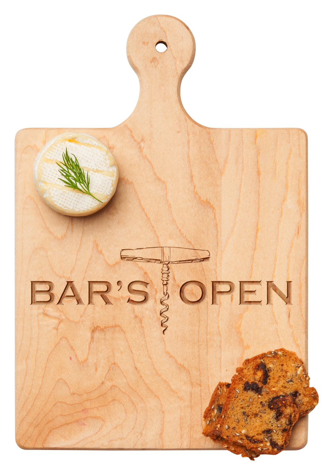 Maple Artisan Paddle Board | Bar's Open | 9 x 6"