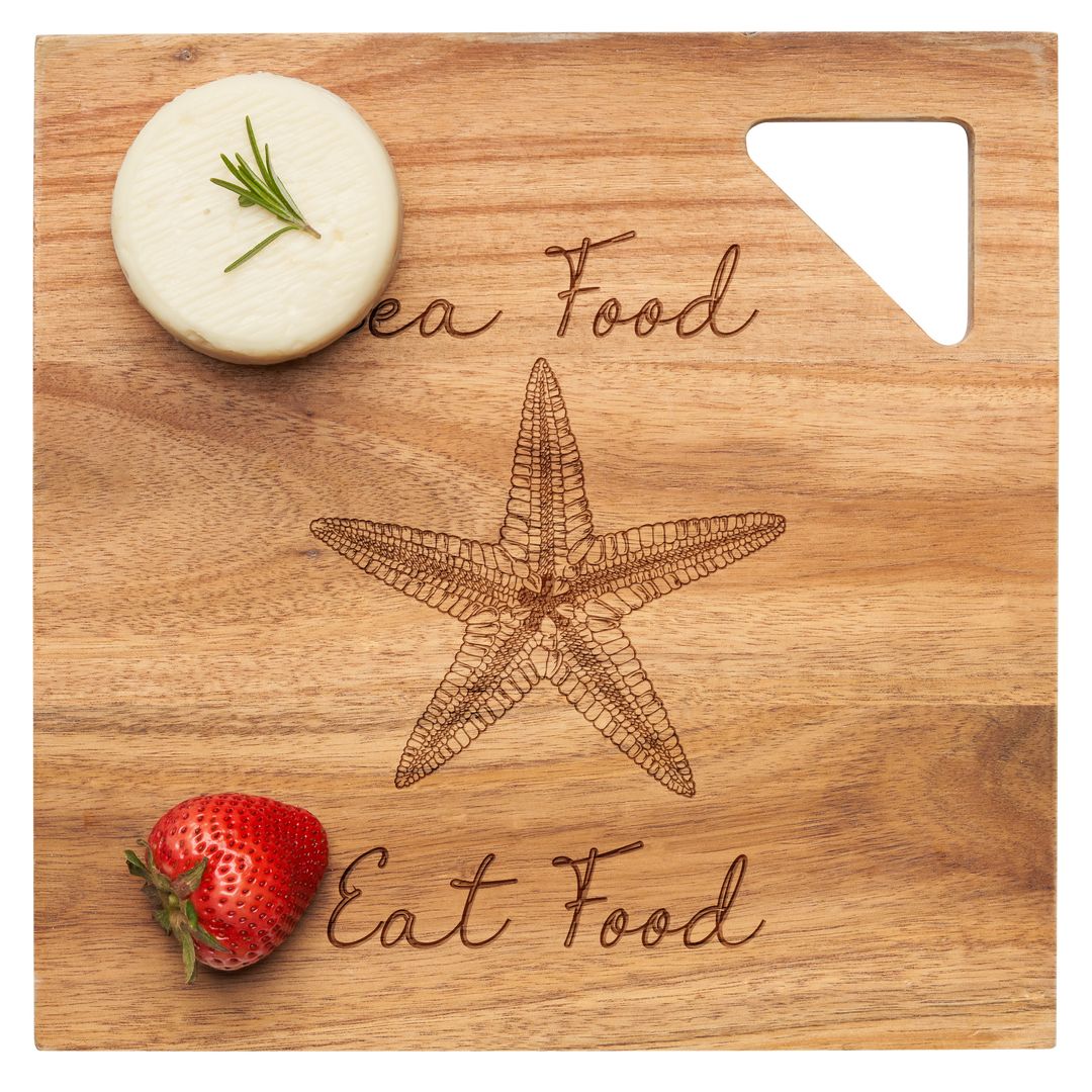 Modern Geo Square | Sea Food Eat Food | 12 x 12"