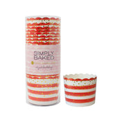 Large Paper Baking Cups | Red Confetti | 20 ct