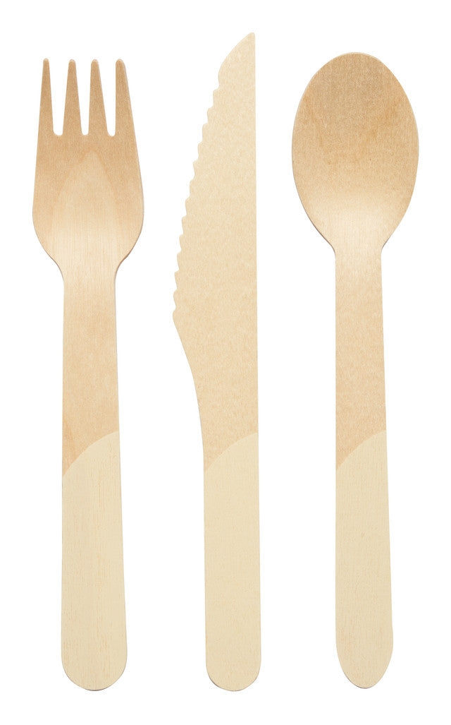 Wood Cutlery Cream - 24 pkg