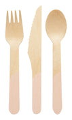 Wood Cutlery Blush - 24 pkg