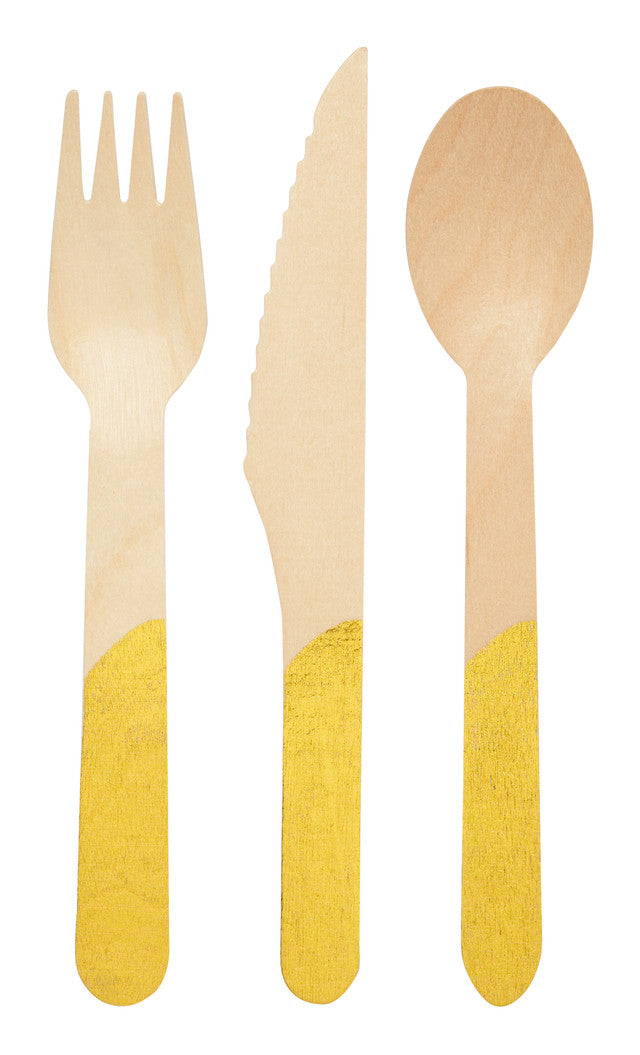 Eco Cutlery Gold Handle 24/pkg