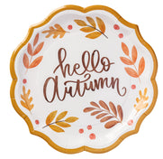 Dinner Plate Hello Autumn/8pk