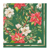 Cocktail Napkin Evergreen Floral/20 pkg