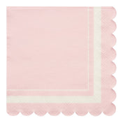 Cocktail Napkin Scalloped Edge Blush/20 pkg