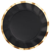 Wavy Salad Plate Everyday Black/8ct