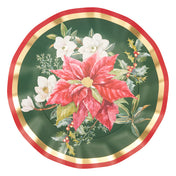 Wavy Dinner Plate Evergreen Floral/8 pkg