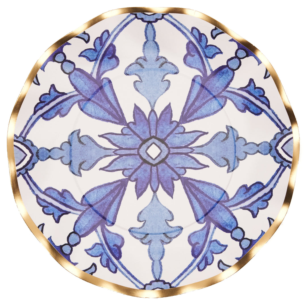 Moroccan Nights Wavy Paper Salad Plate/8pk