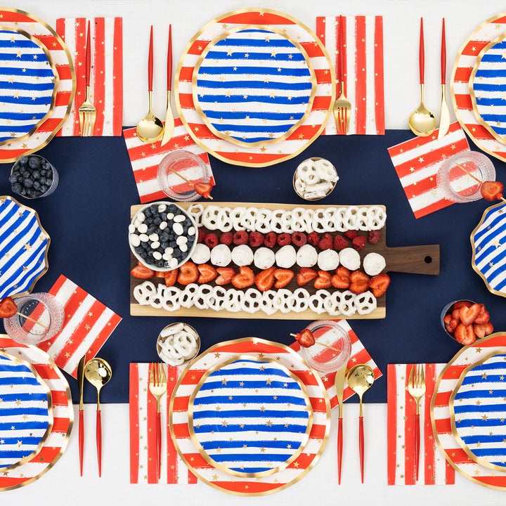 Patriotic Confetti Table Setting