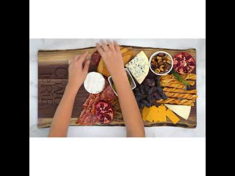 Live Edge Walnut Single Handle Charcuterie Board | 24" x 12"