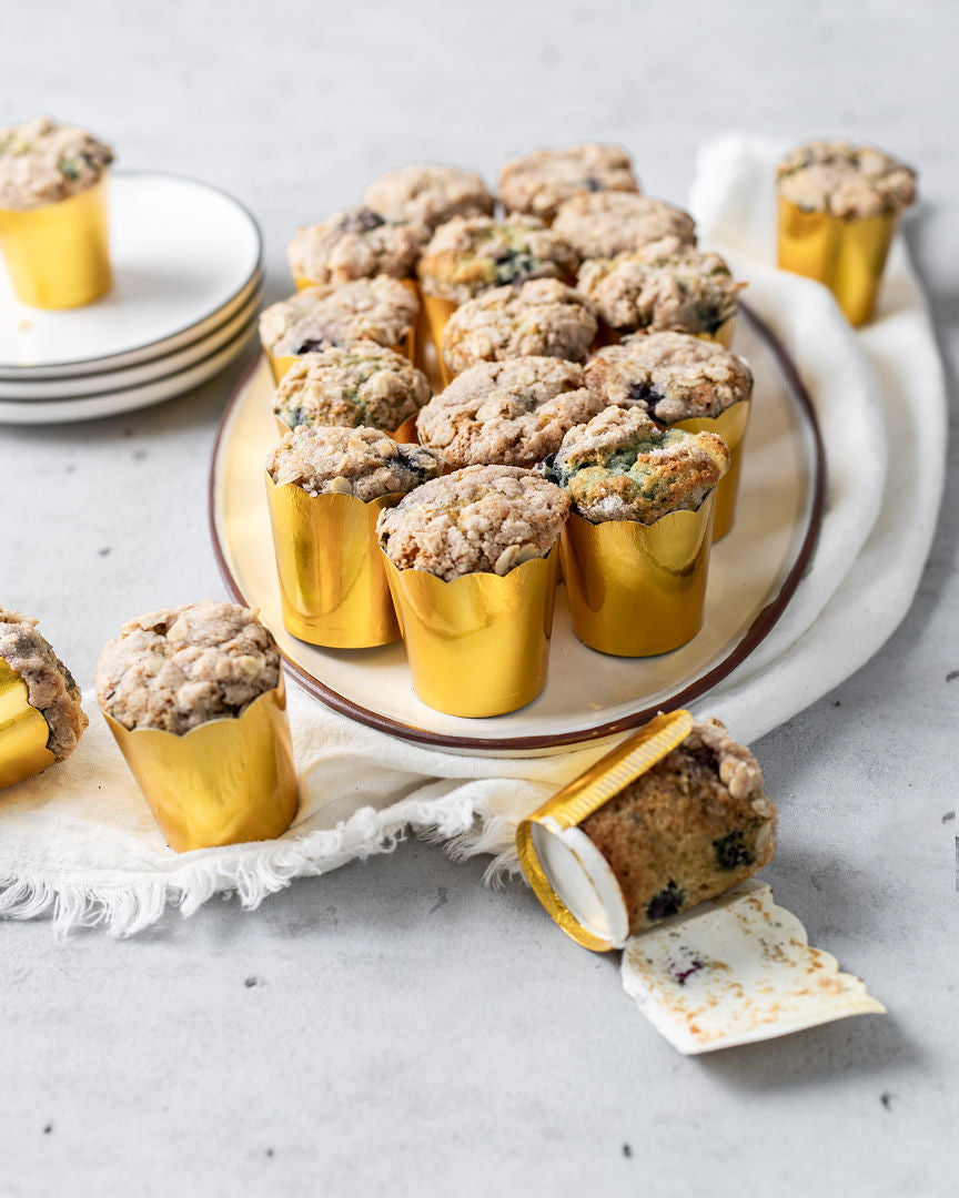 Blueberry Crumble Mini Muffins
