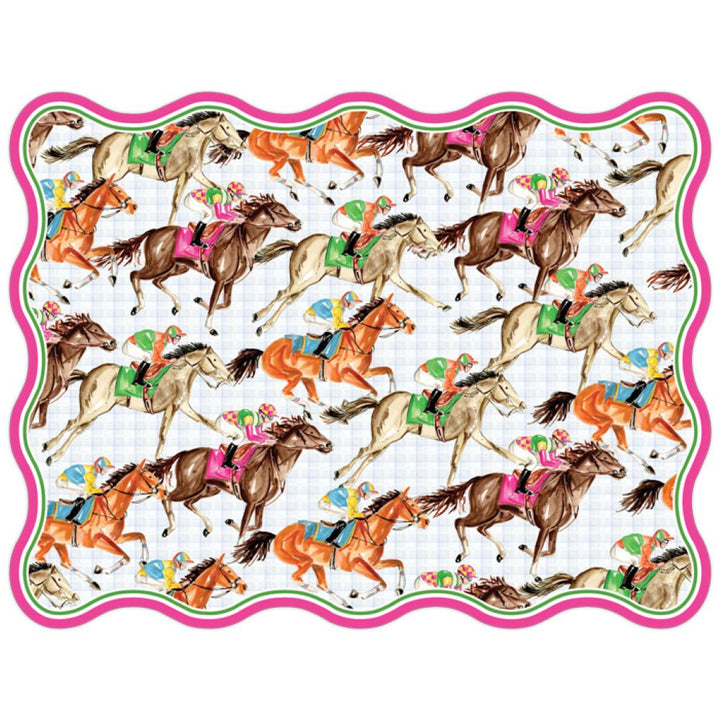Derby Racehorses Die-Cut Placemats