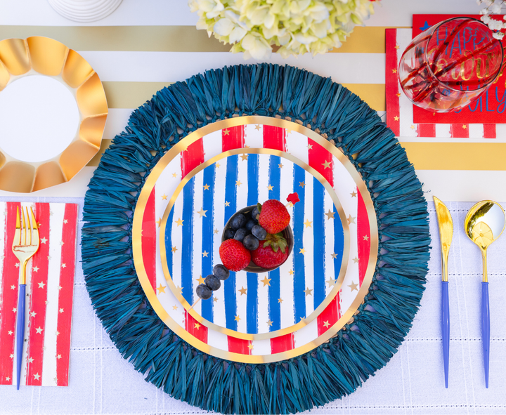 Patriotic Confetti Table Setting