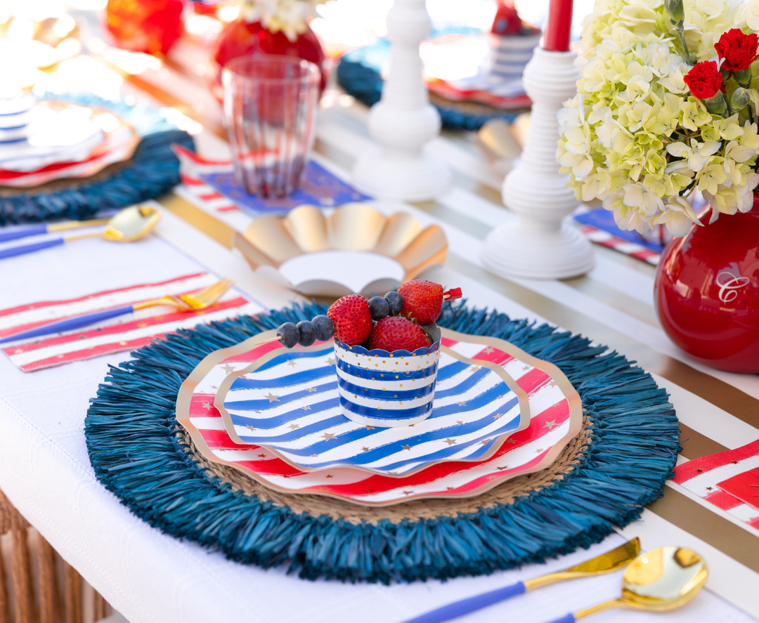 Patriotic Confetti Table Setting