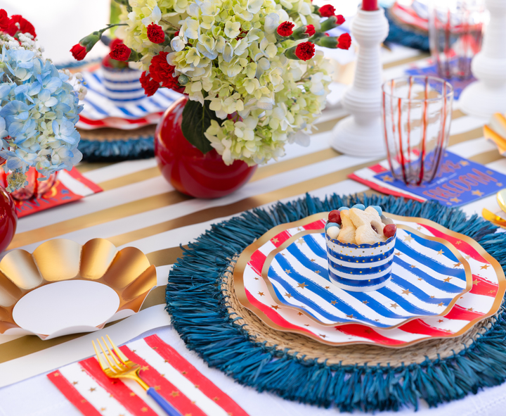 Patriotic Confetti Table Setting