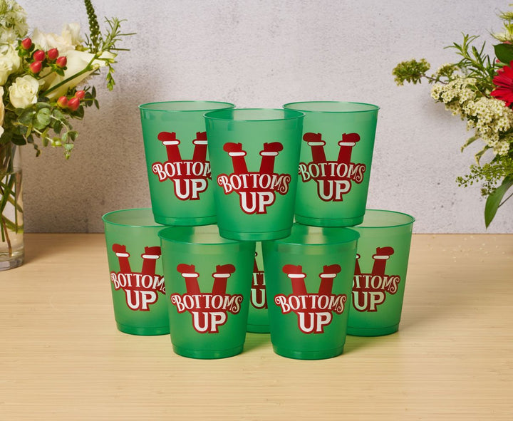 Christmas Cocktail Frost Flex Cups/8pk - Bottoms Up