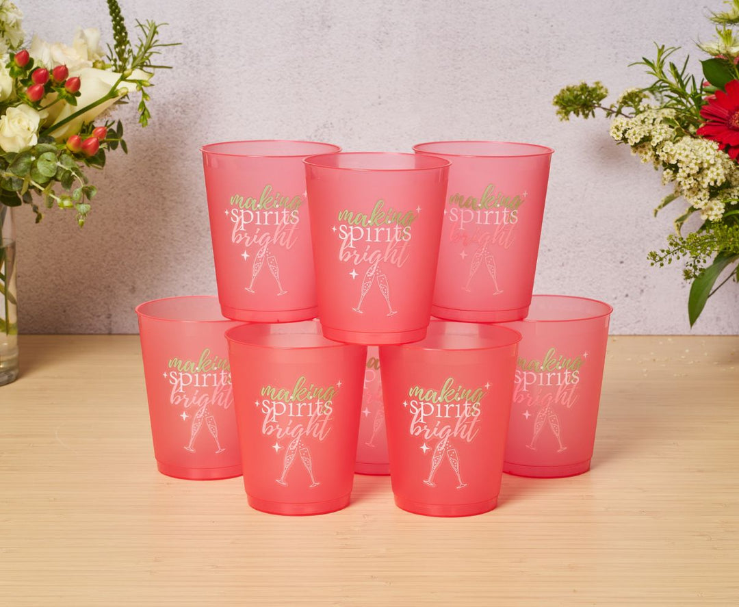 Christmas Cocktail Frost Flex Cups/8pk - Making Spirits Bright