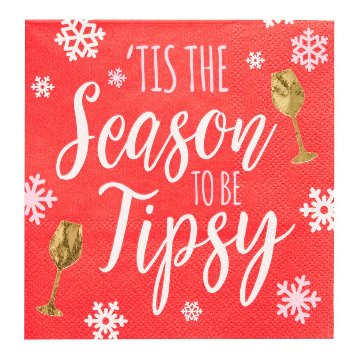 'Tis the Season to be Tipsy' Cocktail Napkins/26pk