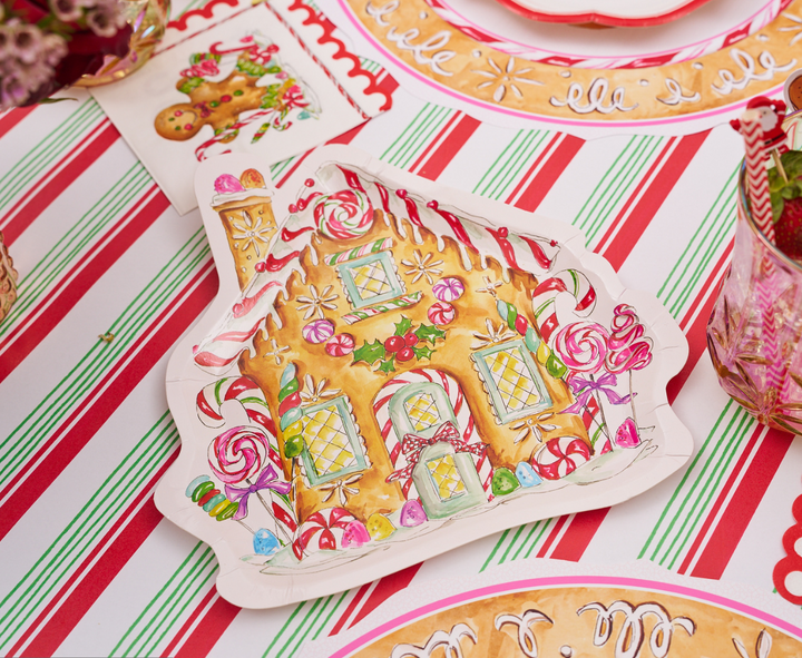 Gingerbread Die Cut Salad Plates/8pk
