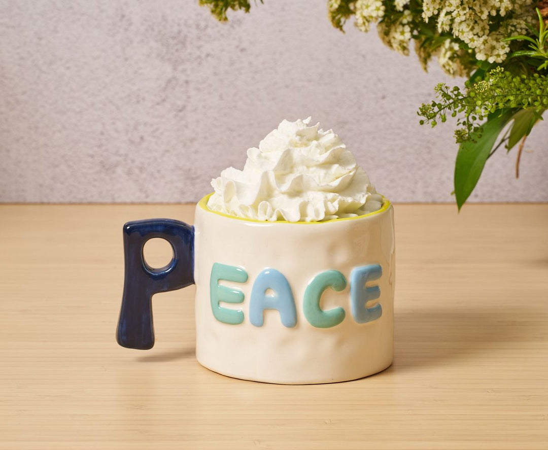 Ceramic Message Mug Peace, 14oz