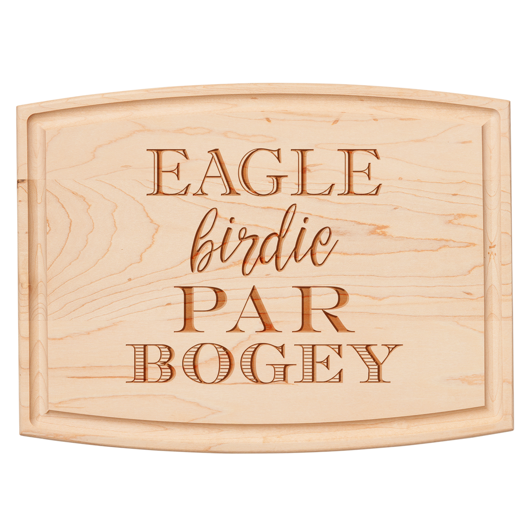 Arched Artisan Maple Board | Eagle Birdie | 12 x 9"