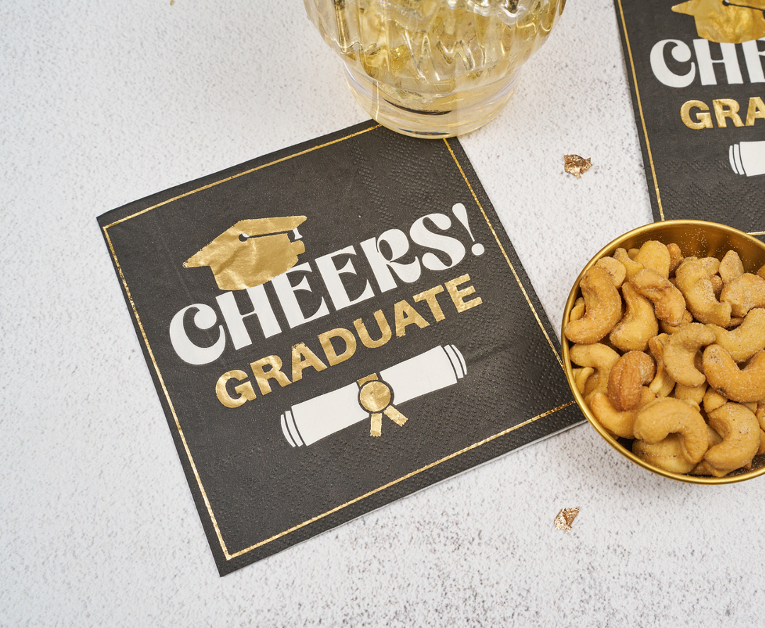 Cheers Graduate Cocktail Napkins /26pk