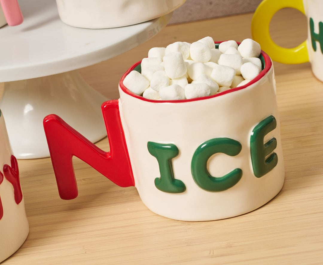 Ceramic Message Mug Nice, 14oz