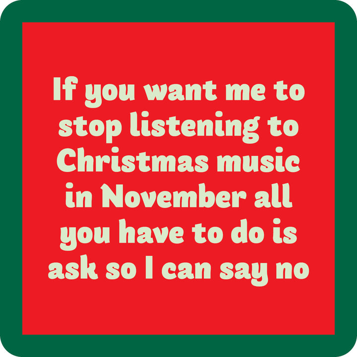 No Music Coaster
