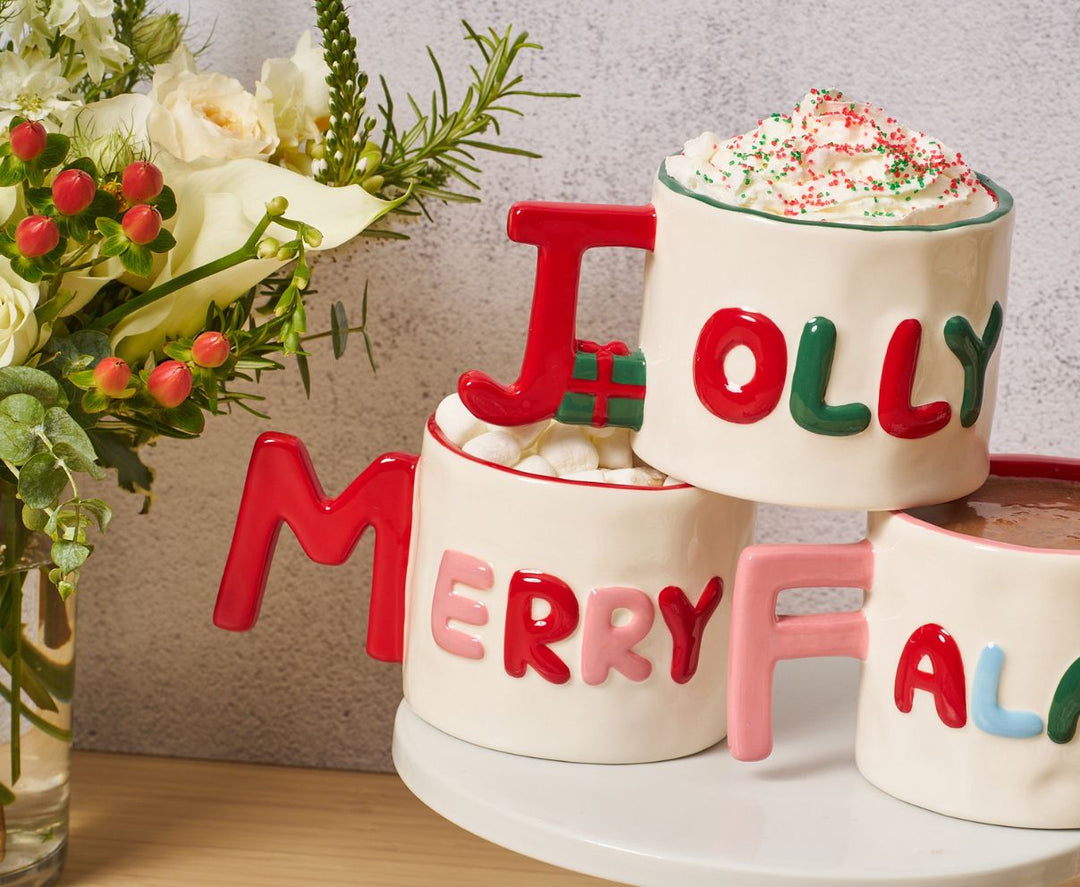 Ceramic Message Mug Merry, 14oz