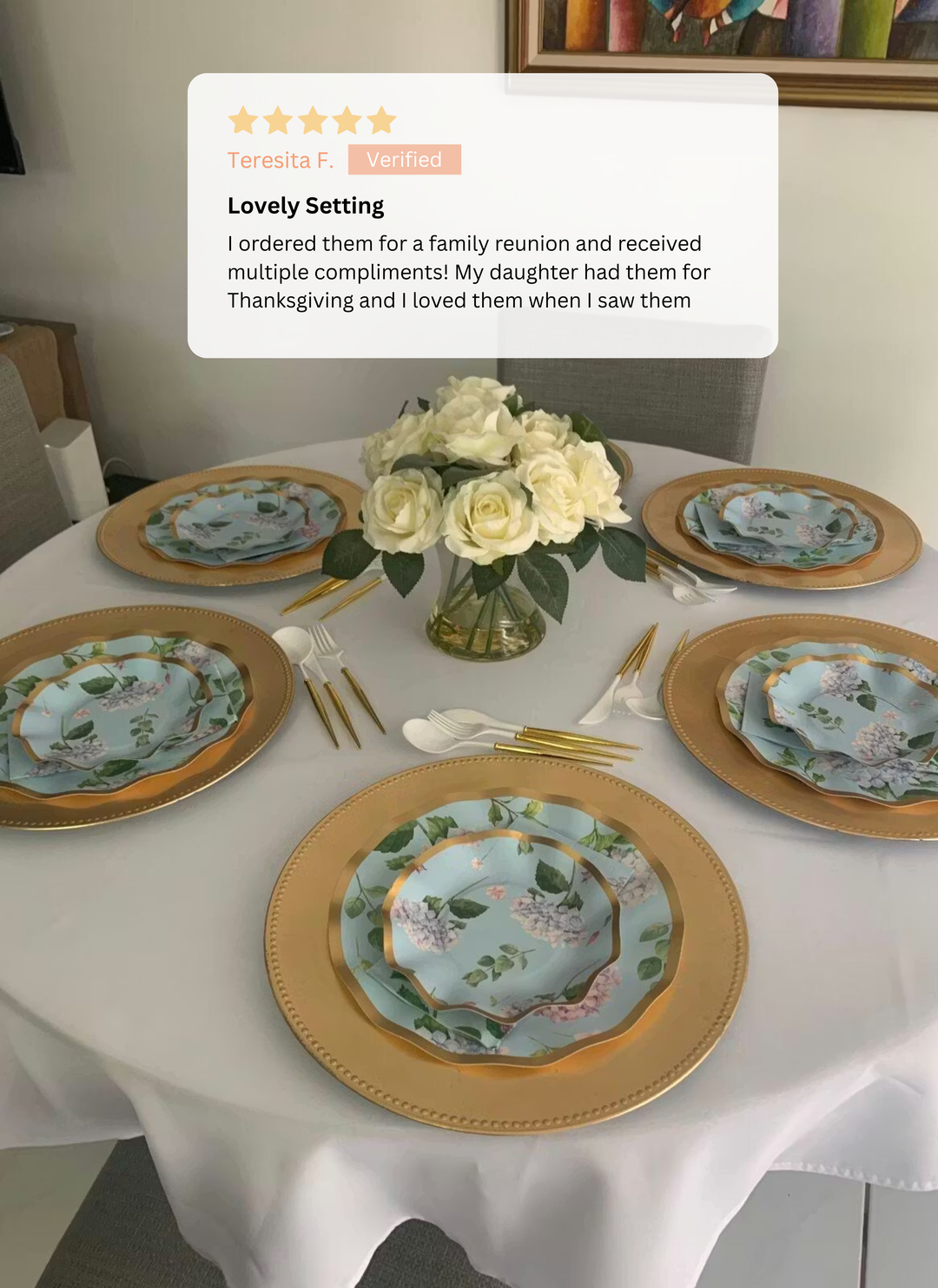 Hydrangea Table Setting