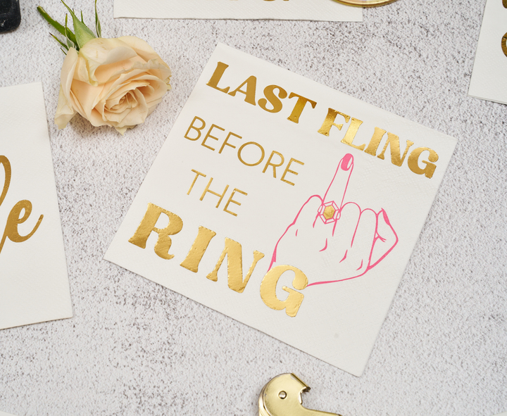 Last Fling before the Ring Cocktail Napkins /26pk
