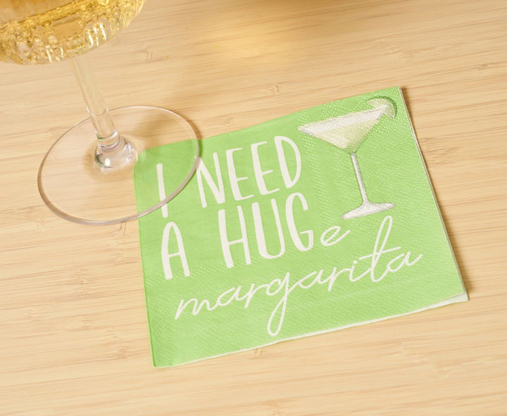 'I Need a Huge Margarita' Cocktail Napkins/26pk