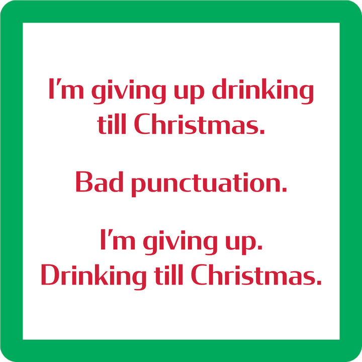 Xmas Punctuation Coaster