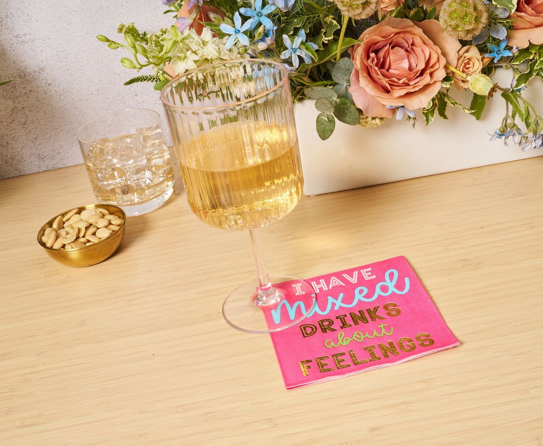 'Mixed Drinks About Feelings' Cocktail Napkins/26pk