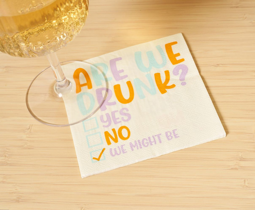 'Are We Drunk?' Cocktail Napkins/26pk