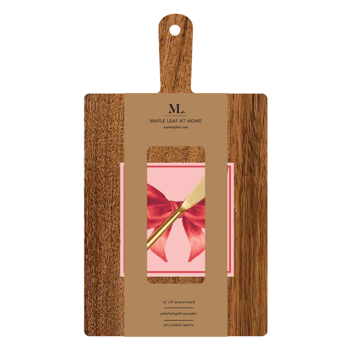 14" x 8" Board Gift Kit: Pink Bows Napkin