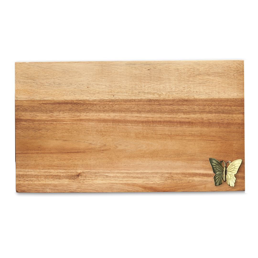 14 x 8" Acacia Modern Rectangle Board with hole for Board Charm