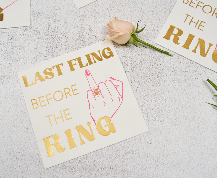 Last Fling before the Ring Cocktail Napkins /26pk