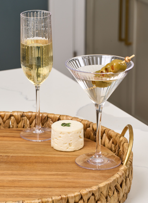 Champagne Modern Tall | Clear | 8 Oz