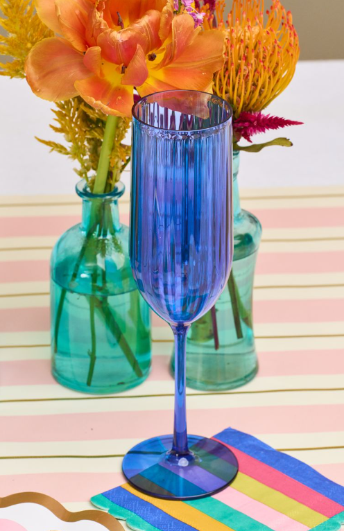 Champagne Modern Tall | Cobalt | 8 Oz