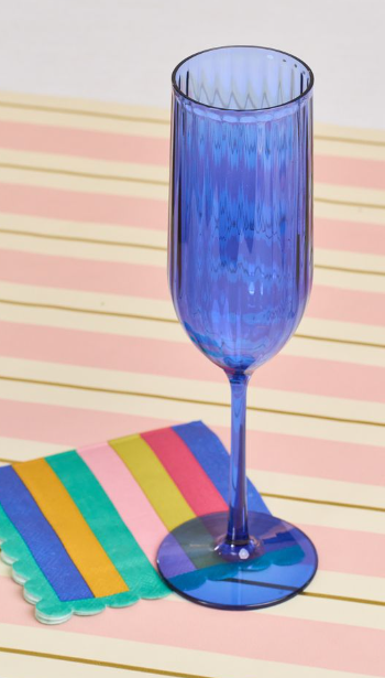 Champagne Modern Tall | Cobalt | 8 Oz