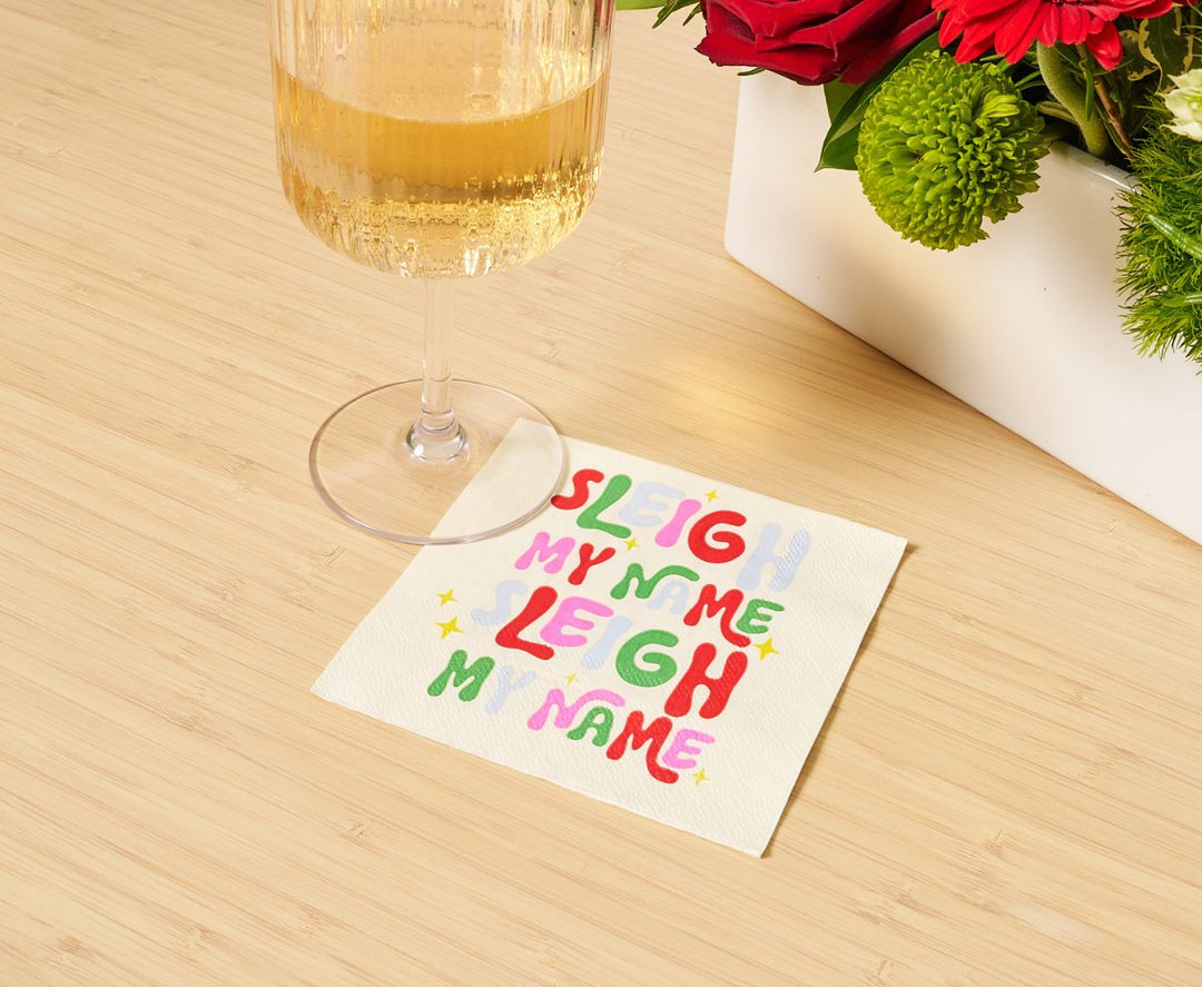 'Sleigh My Name' Cocktail Napkins/26pk