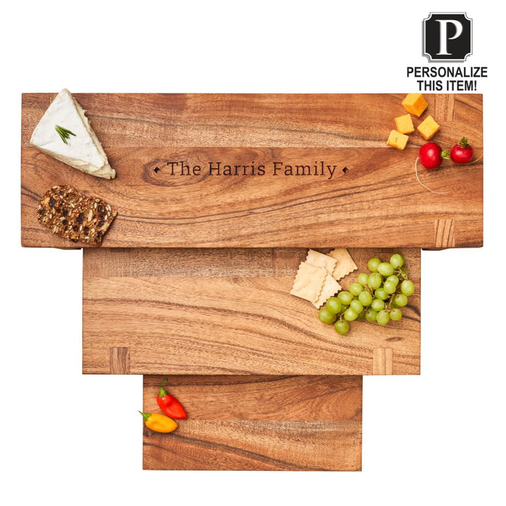 Modern Set of Acacia Nesting Boards | Personalize | 24"