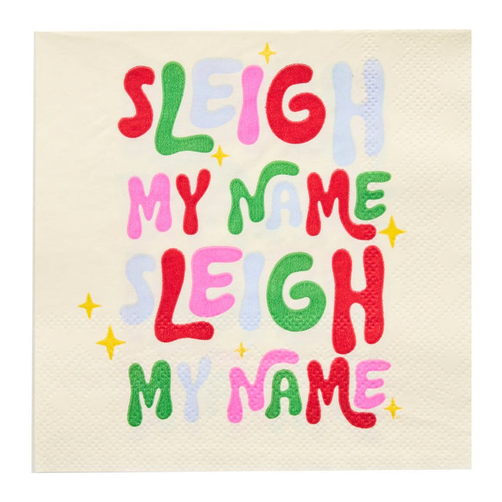 'Sleigh My Name' Cocktail Napkins/26pk