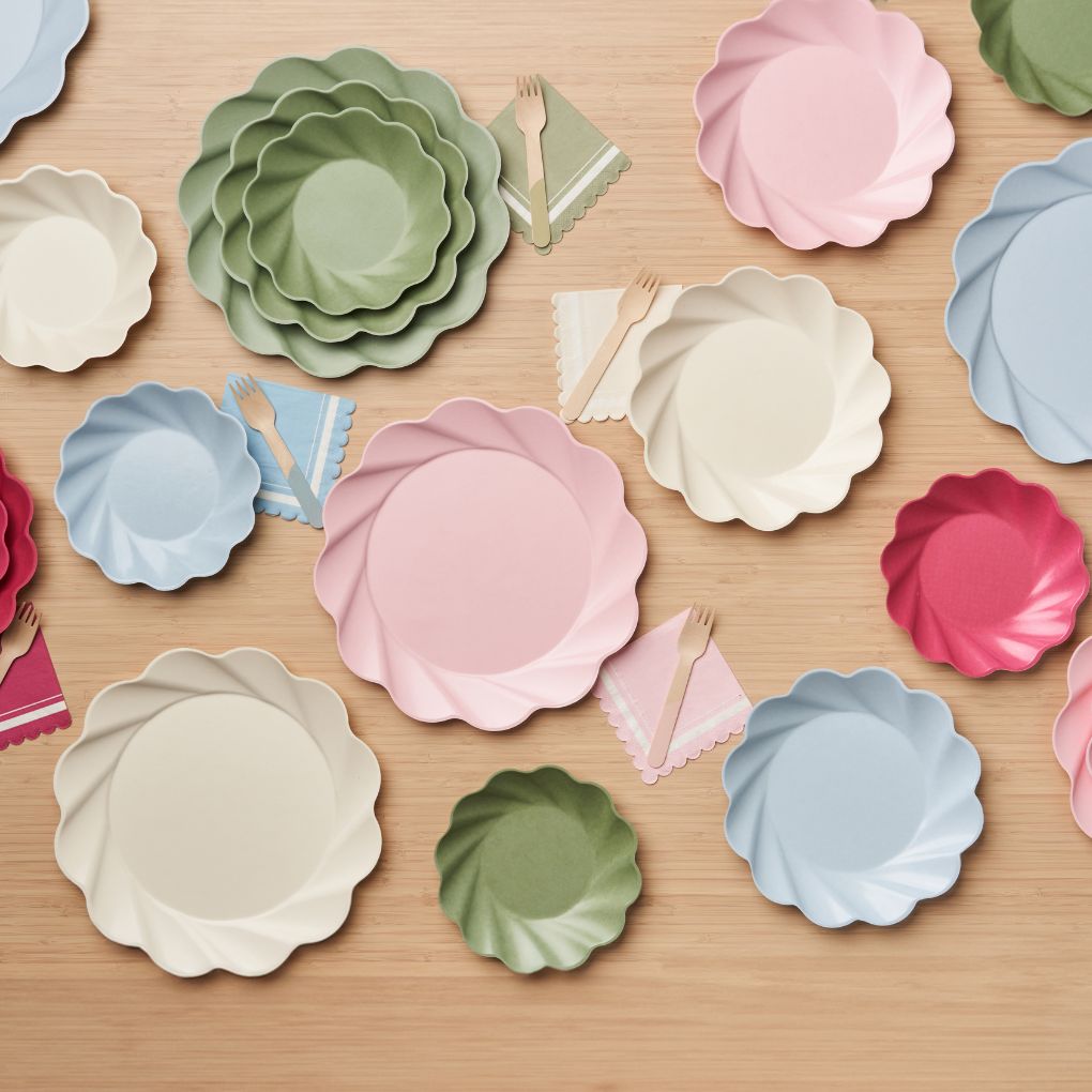 Pale Blue Simply Eco Small Paper Plates