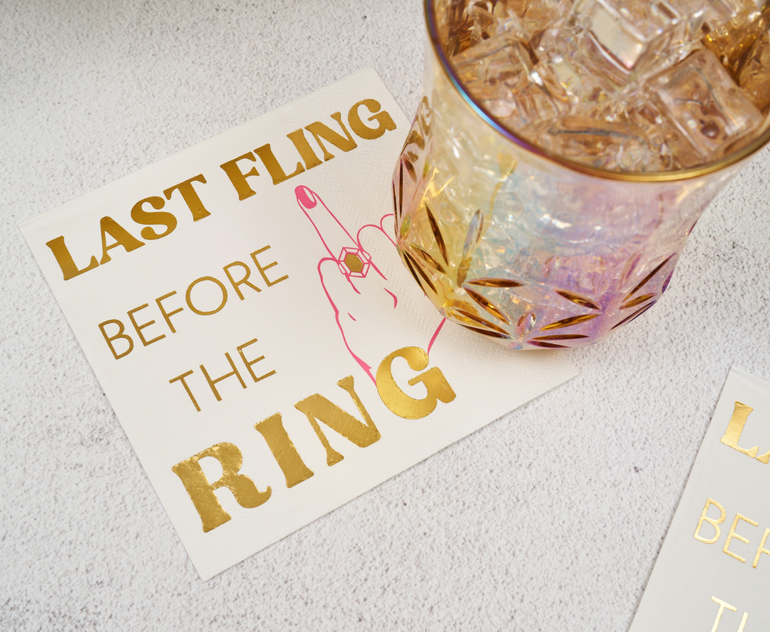 Last Fling before the Ring Cocktail Napkins /26pk