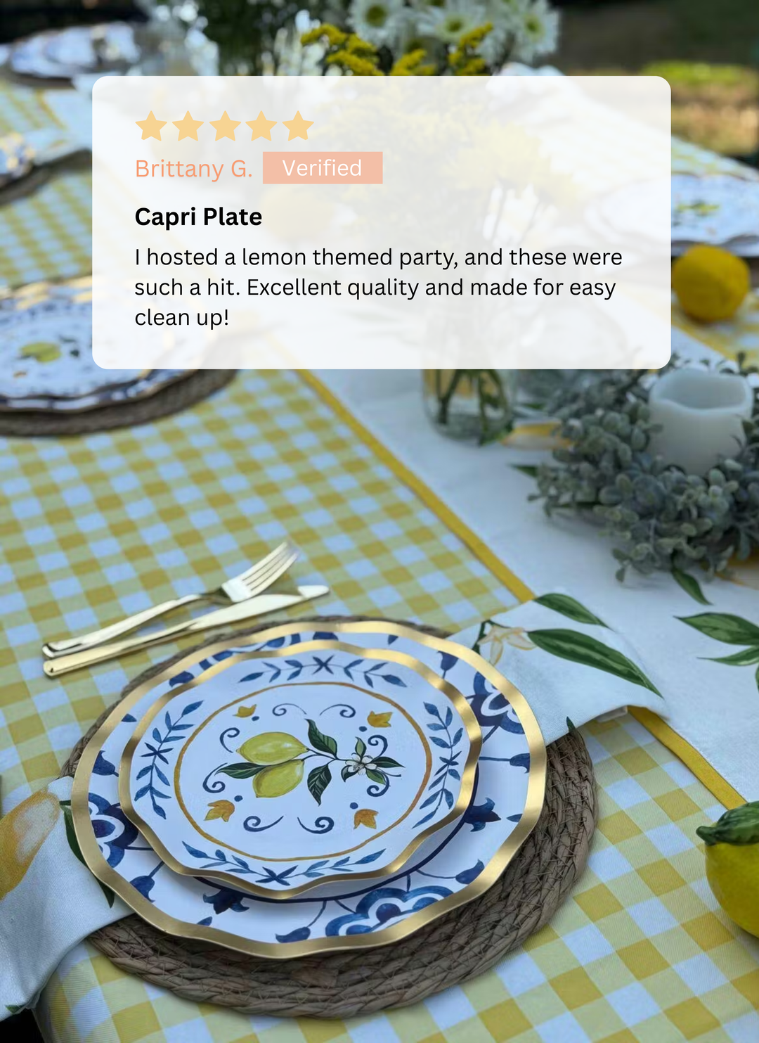Capri Coast Table Setting